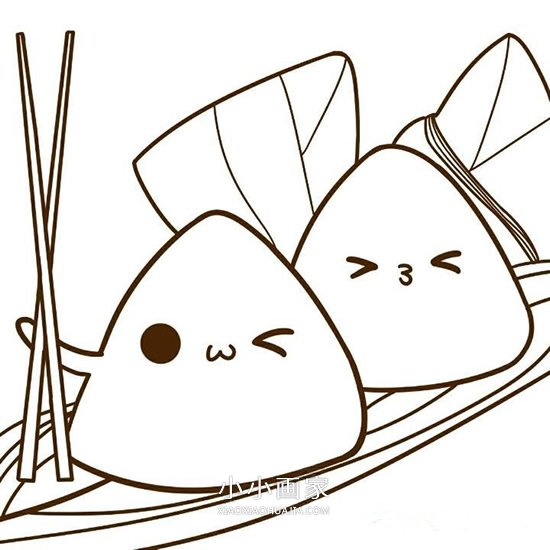 端午节简笔画画法图片步骤步骤2