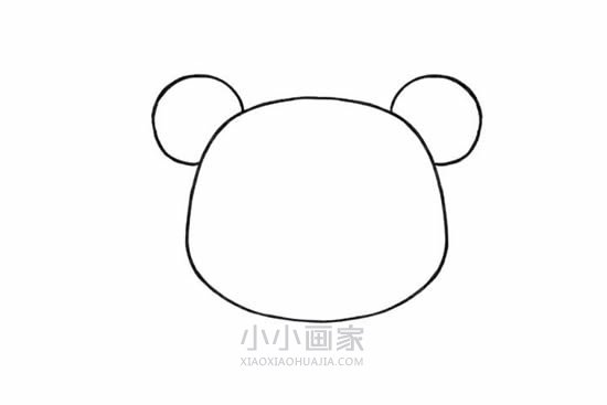 可爱的小熊姑娘简笔画画法图片步骤步骤3