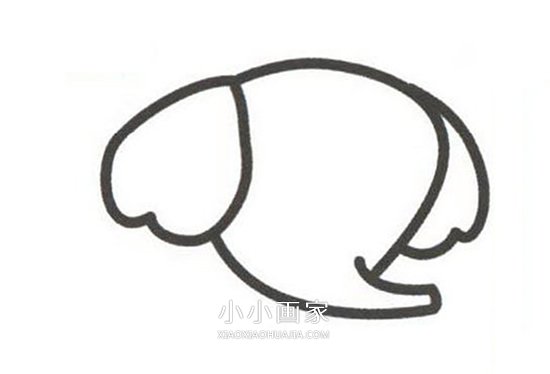 简单可爱小象简笔画画法图片步骤步骤3