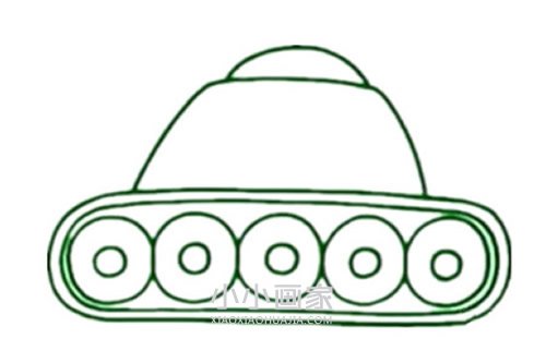 可爱坦克简笔画画法图片步骤步骤5