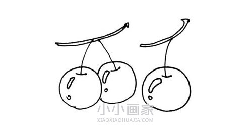 红色樱桃简笔画画法图片步骤步骤6
