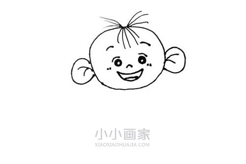 大耳朵图图简笔画画法图片步骤步骤4
