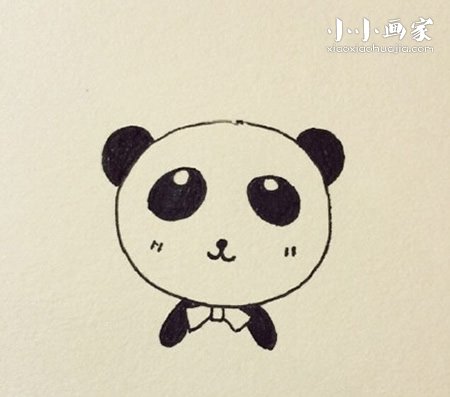 卡通小熊猫简笔画画法图片步骤步骤7