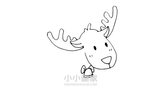 卡通驯鹿简笔画画法图片步骤步骤7