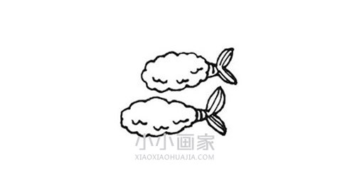 彩色炸虾简笔画画法图片步骤步骤5