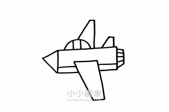 战斗机和僚机简笔画画法图片步骤步骤4