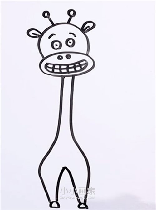 搞笑长颈鹿简笔画画法图片步骤步骤6