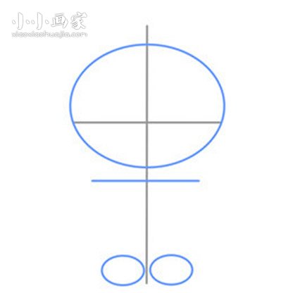 彩色的Hello Kitty简笔画画法图片步骤步骤2