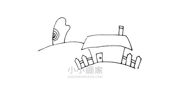 山间小房子简笔画画法图片步骤步骤4