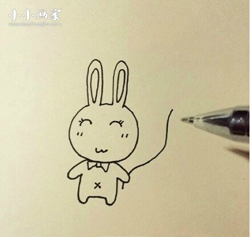快乐的小兔子简笔画画法图片步骤步骤9