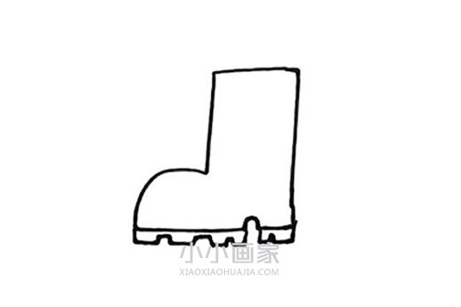 卡通雨鞋简笔画画法图片步骤步骤3