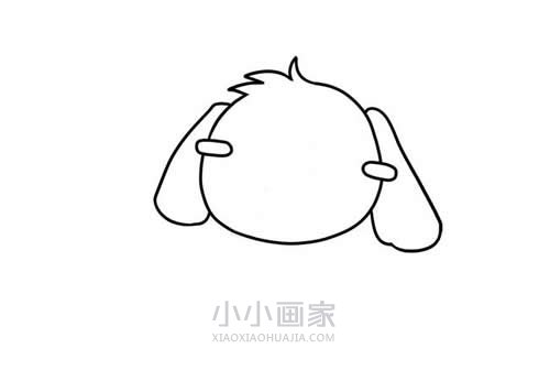 漂亮小狗狗简笔画画法图片步骤步骤3