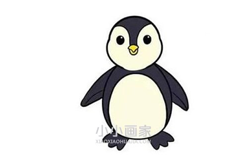 漂亮小企鹅简笔画画法图片步骤步骤1