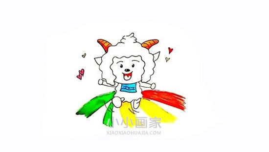 走路的懒羊羊简笔画画法图片步骤步骤8