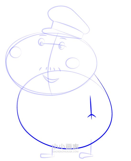 小狗丹尼爸爸简笔画画法图片步骤步骤6