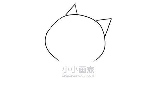 听音乐的猫咪简笔画画法图片步骤步骤2