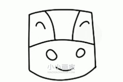 彩色卡通大公牛简笔画画法图片步骤步骤4