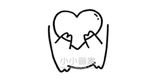 猪年天使小猪简笔画画法图片步骤步骤3