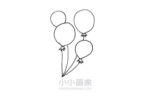 节日气球简笔画画法图片步骤步骤4