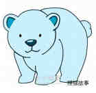 绘本故事卡通北极熊简笔画画法图片步骤