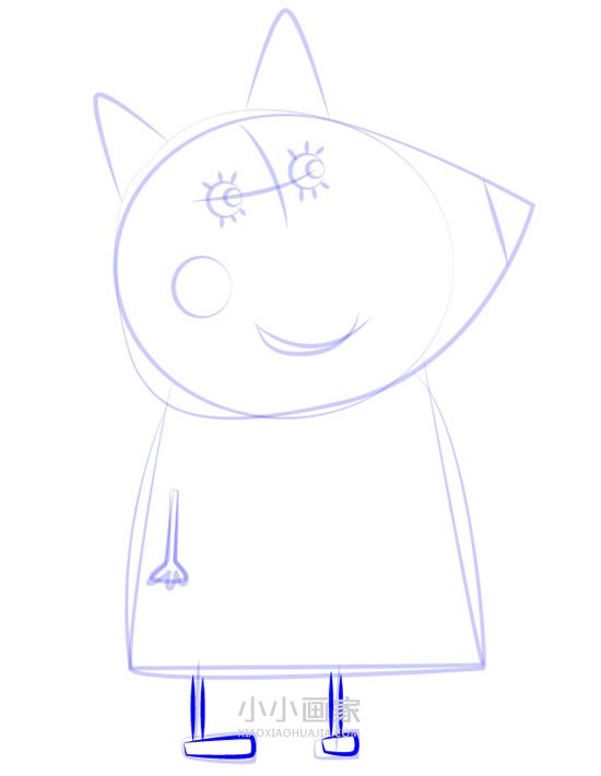 小狐狸弗雷迪的妈妈简笔画画法图片步骤步骤7