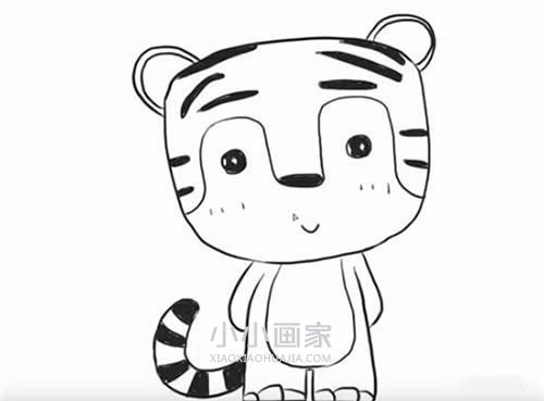 绘本故事郁闷小老虎简笔画画法图片步骤