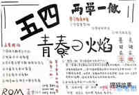 五四青年节两学一做手抄报内容图片简单漂亮步骤1