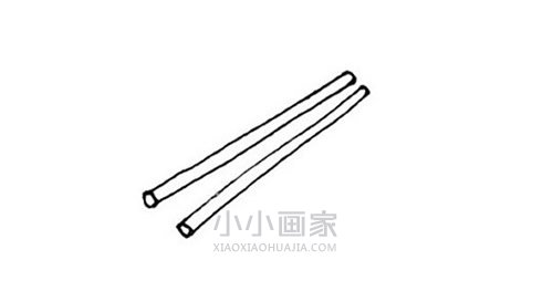 一双筷子简笔画画法图片步骤步骤4
