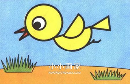 飞行的小鸟简笔画画法图片步骤