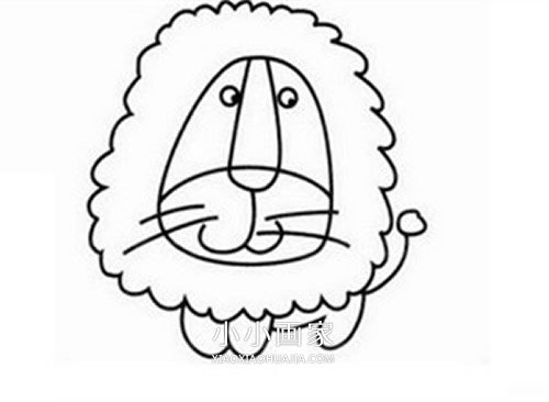 可爱小狮子简笔画画法图片步骤步骤5