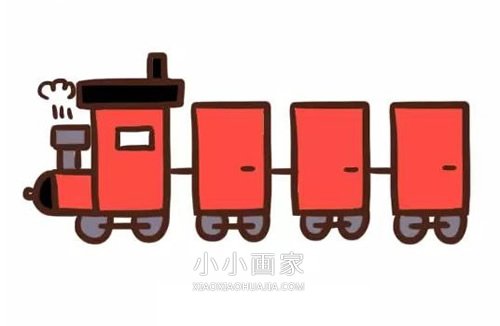 可爱小火车简笔画画法图片步骤步骤1