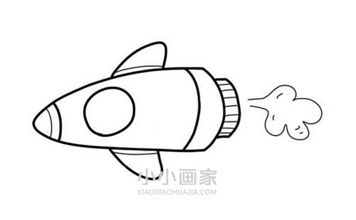 彩色宇宙飞船简笔画画法图片步骤步骤5