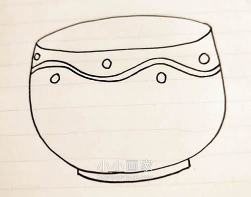 绘本故事带花纹饭碗简笔画画法图片步骤