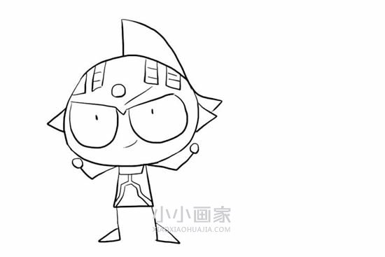 泰罗奥特曼和初代奥特曼简笔画画法图片步骤步骤5