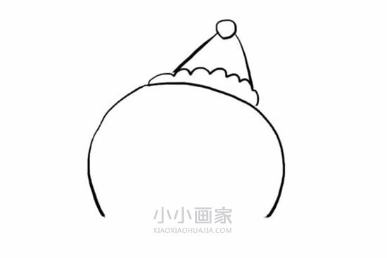 可爱的圣诞雪人简笔画画法图片步骤步骤3