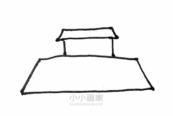 国庆节天安门简笔画画法图片步骤步骤4