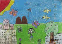 绘本故事春天来了主题儿童画作品图片＂踏青放风筝＂