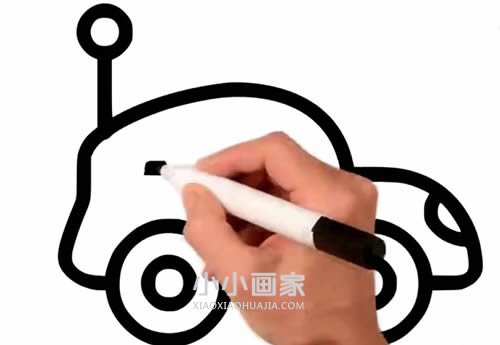彩色小汽车简笔画画法图片步骤步骤5