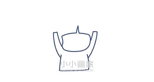 福气娃娃简笔画画法图片步骤步骤3