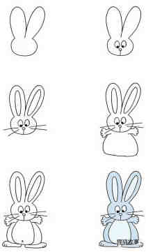 小兔子简笔画画法图片步骤