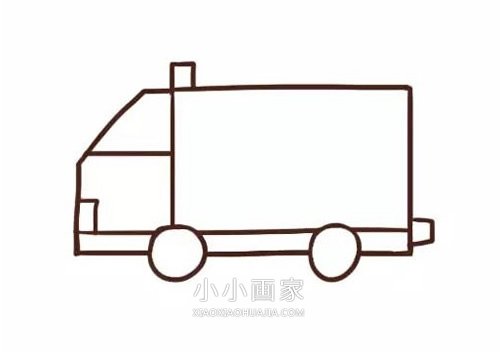 卡通救护车简笔画画法图片步骤步骤3