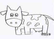 绘本故事逗趣奶牛简笔画画法图片步骤