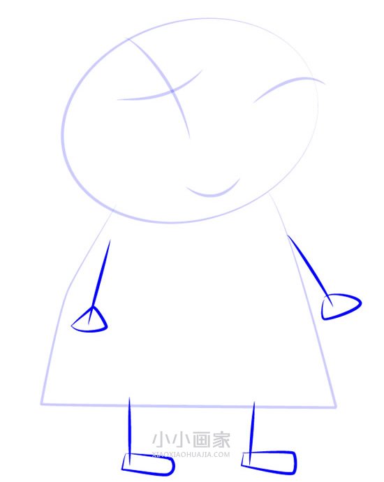 小狗丹尼的妈妈简笔画画法图片步骤步骤3