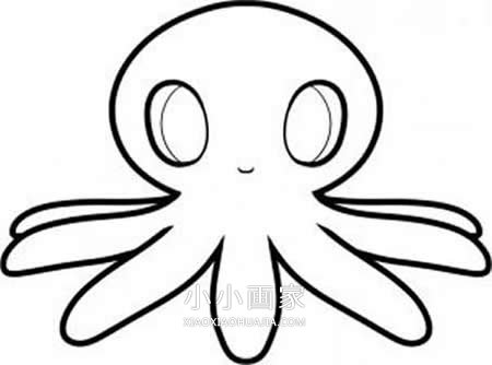 可爱卡通章鱼简笔画画法图片步骤