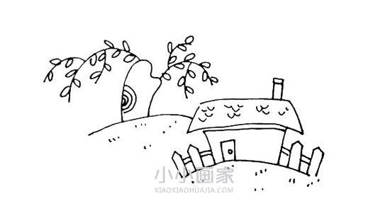 山间小房子简笔画画法图片步骤步骤6