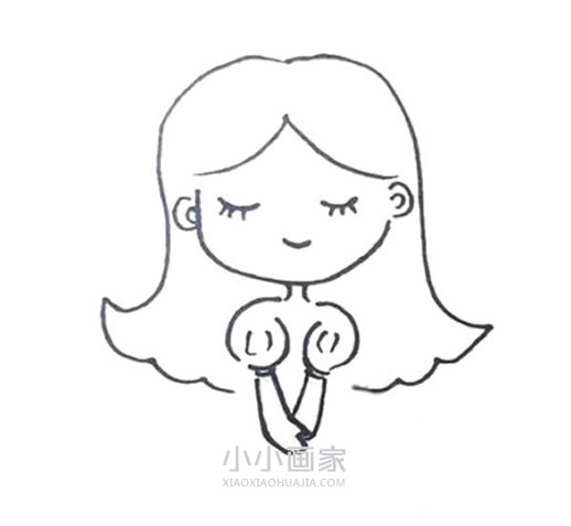 美丽公主简笔画画法图片步骤步骤5