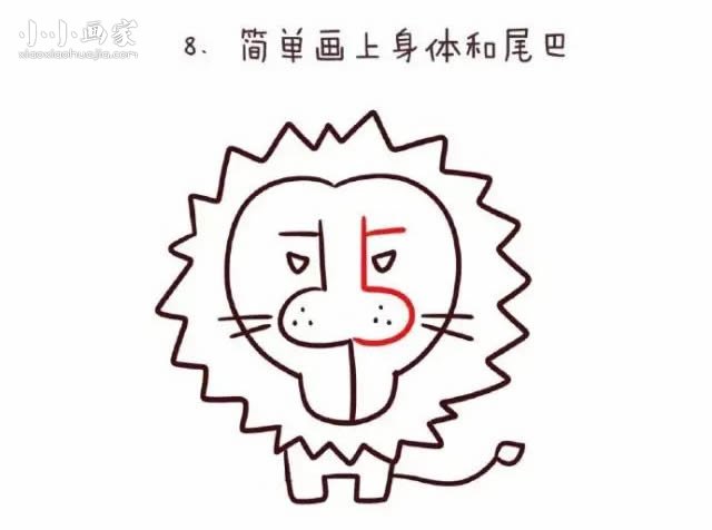 绘本故事数字5简笔画狮子画法图片步骤