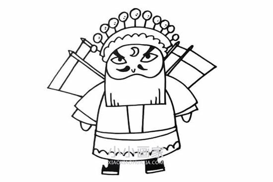 京剧人物简笔画画法图片步骤步骤5