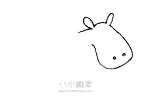 囧囧的卡通长颈鹿简笔画画法图片步骤步骤2