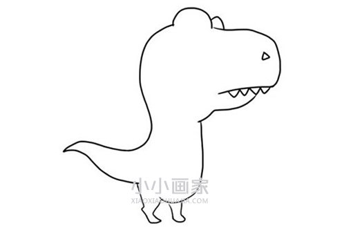 卡通霸王龙简笔画画法图片步骤步骤5